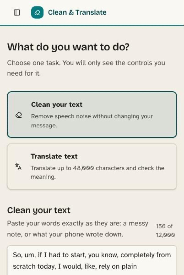 Clean and Translate
